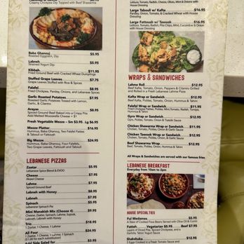 Zaatar Lebanese Grill - Menu 2/2026 - Lebanese Near Me - San Antonio, Texas