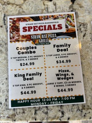 Menu photo 1 Straw Hat Pizza Bakersfield, CA