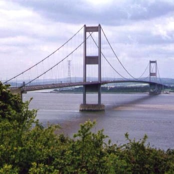 The Severn Bridge Aust-Chepstow - Severn Bridge from Aust viewing point. - Hotels & Travel Near Me - Bristol, BST The Severn Bridge Aust-Chepstow - Severn Bridge from Aust viewing point. - Hotels & Travel Near Me - Bristol, BST