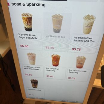 Le Cafe Bakery - menu--has boba! can add boba to most of the drinks in this section - Bakeries Near Me - Boston, Massachusetts