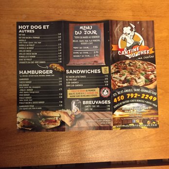 Cantine du Chef - Menu - Burgers Near Me - Saint-Barnabé-Sud, Quebec