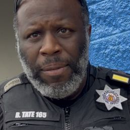 Beware MELANIN  SHOPPERS . I pick up my phone and snap a picture as he wallked  he outside now  B TATE 165.
