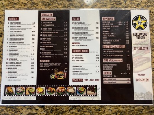Menu photo 2 Hollywood Burger Fort Worth, TX Menu photo 2 Hollywood Burger Fort Worth, TX