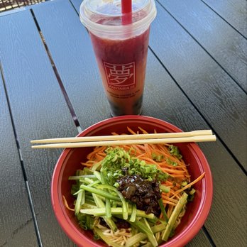 Fantasia Coffee & Tea - Spicy noodle bowl and Grapefruit Sunset drink. - Coffee & Tea Near Me - Cupertino, California Fantasia Coffee & Tea - Spicy noodle bowl and Grapefruit Sunset drink. - Coffee & Tea Near Me - Cupertino, California