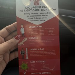 AFC Urgent Care Chino services