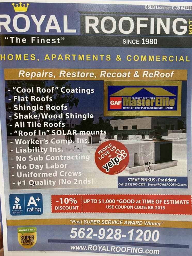 Slide of Royal Roofing