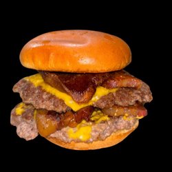Triple B - Bacon Cheeseburger
Choose between a  single, double or triple 6 oz beef patty topped with your choice of cheese and our billion $ bacon