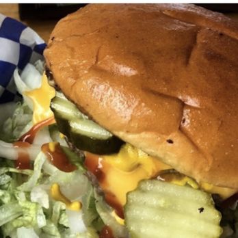Boathouse Grill - Juicy half pound cheeseburger - Hot Dogs Near Me - Michigan City, Indiana