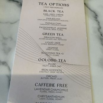 Tea Modern Chinese - Menu - Tea Rooms Near Me - Orange, California