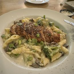 Chicken Alfredo with broccoli and mushrooms! Chicken Alfredo with broccoli and mushrooms!