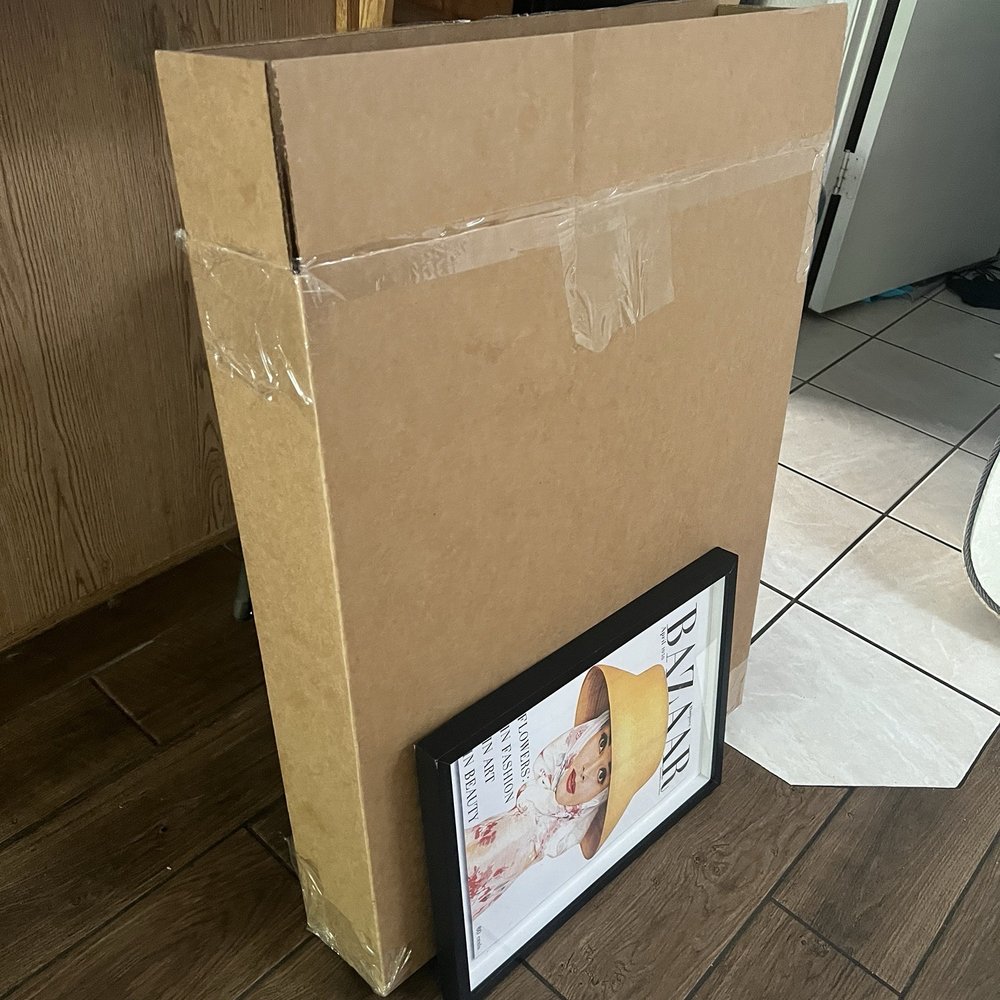 My frame and the ridiculously large box I was charge which could cause a way higher shipping cost "due to size" as Anju explained. My frame and the ridiculously large box I was charge which could cause a way higher shipping cost "due to size" as Anju explained.