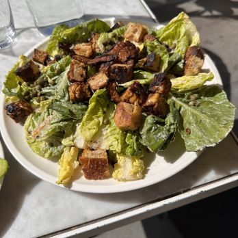 Cafe Gratitude - Ceasars salad with blackened seitan - Vegan Near Me - Venice, California Cafe Gratitude - Ceasars salad with blackened seitan - Vegan Near Me - Venice, California