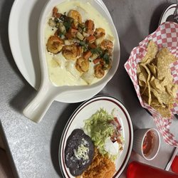 Latin Fusion - Cheesy Shrimp Enchiladas