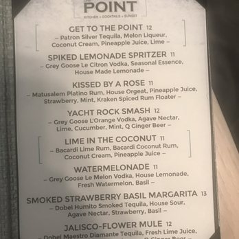 The Point - Drink menu - American Near Me - Osprey, Florida The Point - Drink menu - American Near Me - Osprey, Florida