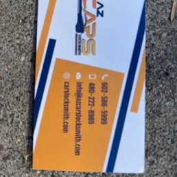 Local business card for AZ cars locksmith Local business card for AZ cars locksmith