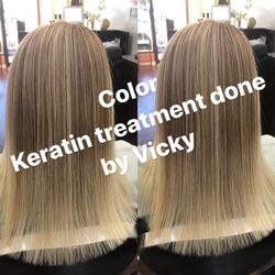 Color-keratin done by Vicky