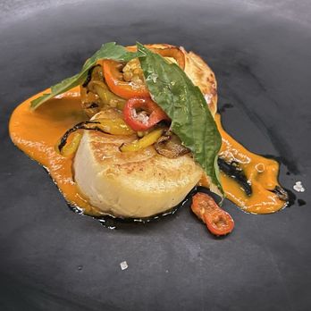Juniper - Roasted diver scallop. - Italian Near Me - Austin, Texas Juniper - Roasted diver scallop. - Italian Near Me - Austin, Texas