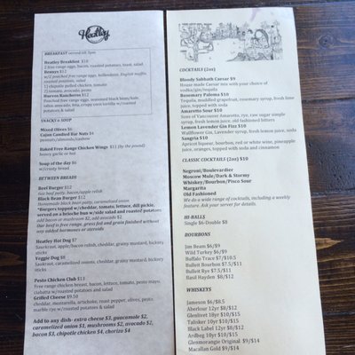 Menu photo 2 The Heatley Vancouver, BC Menu photo 2 The Heatley Vancouver, BC