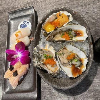 Sushi Pro - Oysters, Seared Salmon Belly with Truffle, scallops nigiri - Japanese Near Me - San Jose, California Sushi Pro - Oysters, Seared Salmon Belly with Truffle, scallops nigiri - Japanese Near Me - San Jose, California
