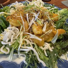 Shrimp and mango Thai Mee Krop Shrimp and mango Thai Mee Krop