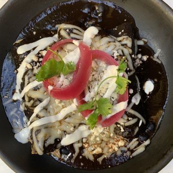Zacatlán Restaurant - Enchilada de Mole Negro - Mexican Near Me - Santa Fe, New Mexico