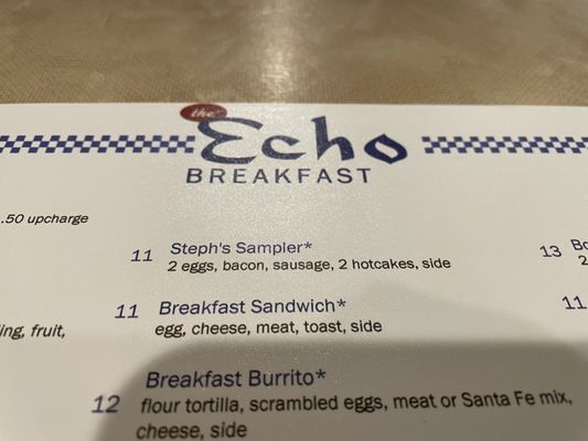 Menu photo 7 The Echo Cincinnati, OH