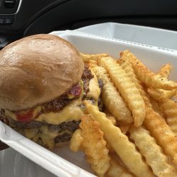 Batts Family Food Truck - Double Cheeseburger with Fries