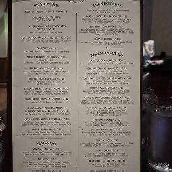 The Hunt Room - Menu as of 3/2026 - Cocktail Bars Near Me - Virginia Beach, Virginia The Hunt Room - Menu as of 3/2026 - Cocktail Bars Near Me - Virginia Beach, Virginia