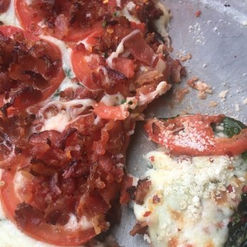 Bazbeaux Pizza - Bacon, spinach, and fresh tomato on whole wheat - Pizza Near Me - Indianapolis, Indiana