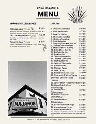 Menu photo 1 Casa Majanos Washington, DC, DC