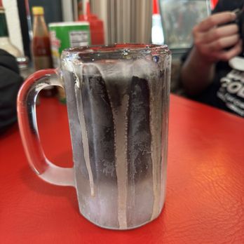 Del's Charcoal Burgers - Frosted mug with Root Beer - Burgers Near Me - Richardson, Texas Del's Charcoal Burgers - Frosted mug with Root Beer - Burgers Near Me - Richardson, Texas