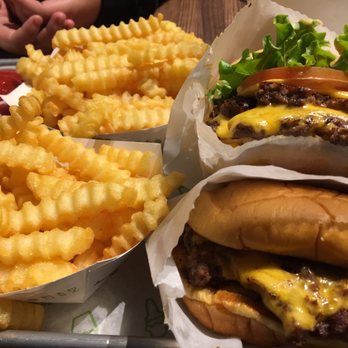 Shake Shack Century City Mall - 2nd Floor - Double Cheeseburger and my sons cheeseburger (meat and cheese only) - Fast Food Near Me - Los Angeles, California Shake Shack Century City Mall - 2nd Floor - Double Cheeseburger and my sons cheeseburger (meat and cheese only) - Fast Food Near Me - Los Angeles, California