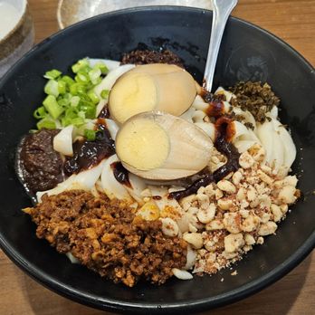 Yummy Hainan Chicken - K15. Knife Cut Noodle with Minced Meat a little too soft & bland - Hainan Near Me - Dublin, California