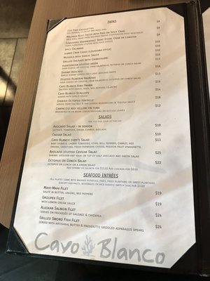 Menu photo 1 Cayo Blanco San Juan, PR Menu photo 1 Cayo Blanco San Juan, PR