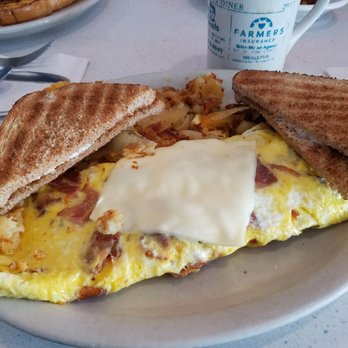 Jay's Diner - Single slice of lukewarm cheese that covers the middle 1/3 of my omelet... - American Near Me - Rochester, New York