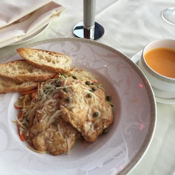 Sage Chophouse - Chicken piccata and the chef surprised me with a fabulous bowl of carrot, ginger and leek soup. - Seafood Near Me - Petoskey, Michigan Sage Chophouse - Chicken piccata and the chef surprised me with a fabulous bowl of carrot, ginger and leek soup. - Seafood Near Me - Petoskey, Michigan