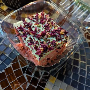 Qamaria Coffee - Rose Milkcake - Coffee & Tea Near Me - Fullerton, California Qamaria Coffee - Rose Milkcake - Coffee & Tea Near Me - Fullerton, California