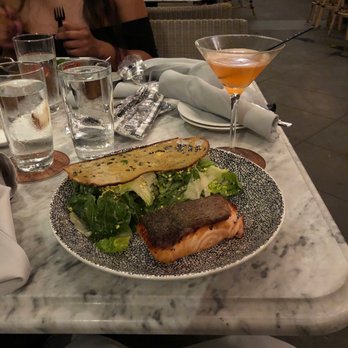 Tagliata - Caesar salad with Salmon Stella Rosa - Italian Near Me - Baltimore, Maryland Tagliata - Caesar salad with Salmon Stella Rosa - Italian Near Me - Baltimore, Maryland