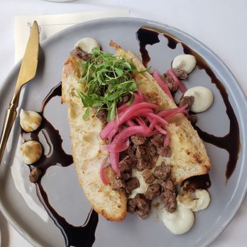Sainte-George Restaurant - Wet aged beef bruschetta - Modern European Near Me - St. Augustine, Florida