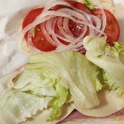 Cleveland's Country Store of Torrington - This is a 6-inch ham and cheese grinder with L, T, and O