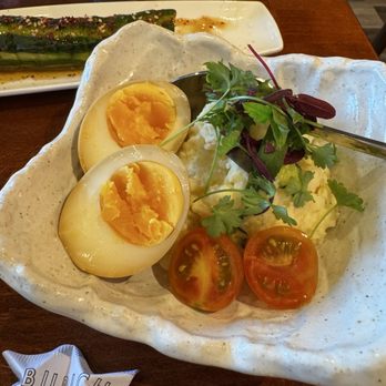 Gaburi Chicken - Potato Salad with a Soft Boiled Egg - Izakaya Near Me - Huntington Beach, California Gaburi Chicken - Potato Salad with a Soft Boiled Egg - Izakaya Near Me - Huntington Beach, California