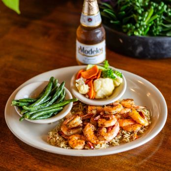 Jack's Steak House - a plate of shrimp, rice, and green beans - American Near Me - Uvalde, Texas Jack's Steak House - a plate of shrimp, rice, and green beans - American Near Me - Uvalde, Texas