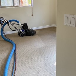 See the difference, it's like like new carpet on the side he has cleaned!