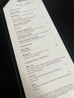 Menu photo 1 Rococo Steak St. Petersburg, FL Menu photo 1 Rococo Steak St. Petersburg, FL