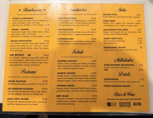 Menu photo 1 The Oinkster Los Angeles, CA Menu photo 1 The Oinkster Los Angeles, CA