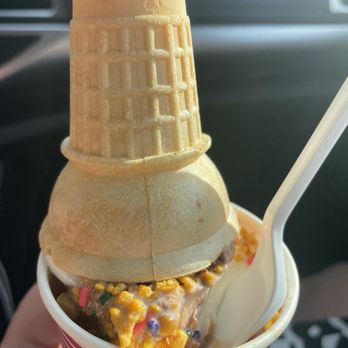 Dairy Haven - Upside down small crunch cone in bowl. - Ice Cream & Frozen Yogurt Near Me - Caseyville, Illinois