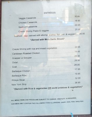 Menu photo 4 Mo's Restaurant Key West, FL