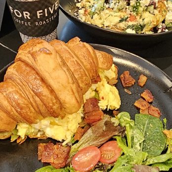 For Five Coffee Roasters - Artifical SEC breakfast sandwich - Coffee & Tea Near Me - Garden City, New York