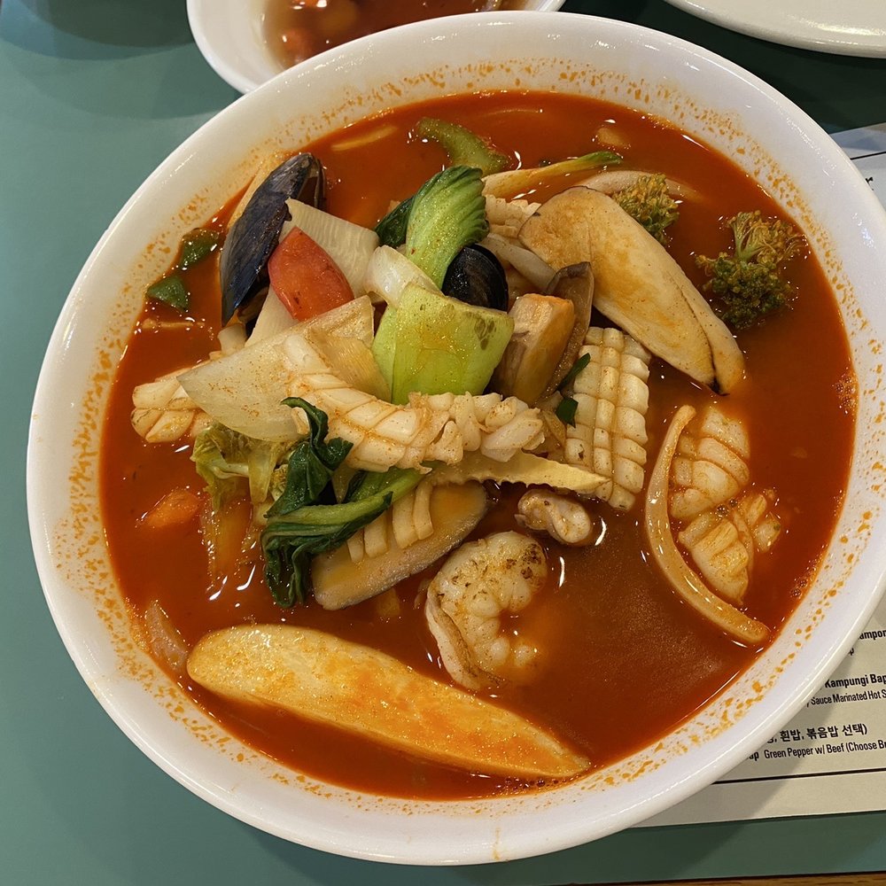 Gyeonghoeru Korean - Seafood Jjambbong! That spicy broth - So delish every time! - Chinese Near Me - Fort Lee, New Jersey