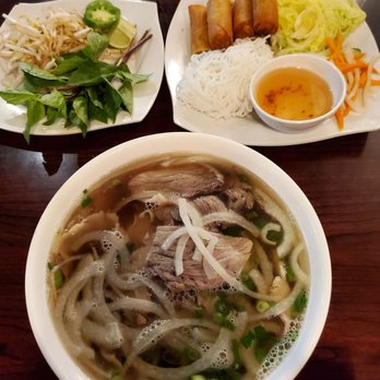 Saito & Pho II - Brisket Pho Large and Fried Spring Roll. Review to follow. - Noodles Near Me - Waianae, Hawaii